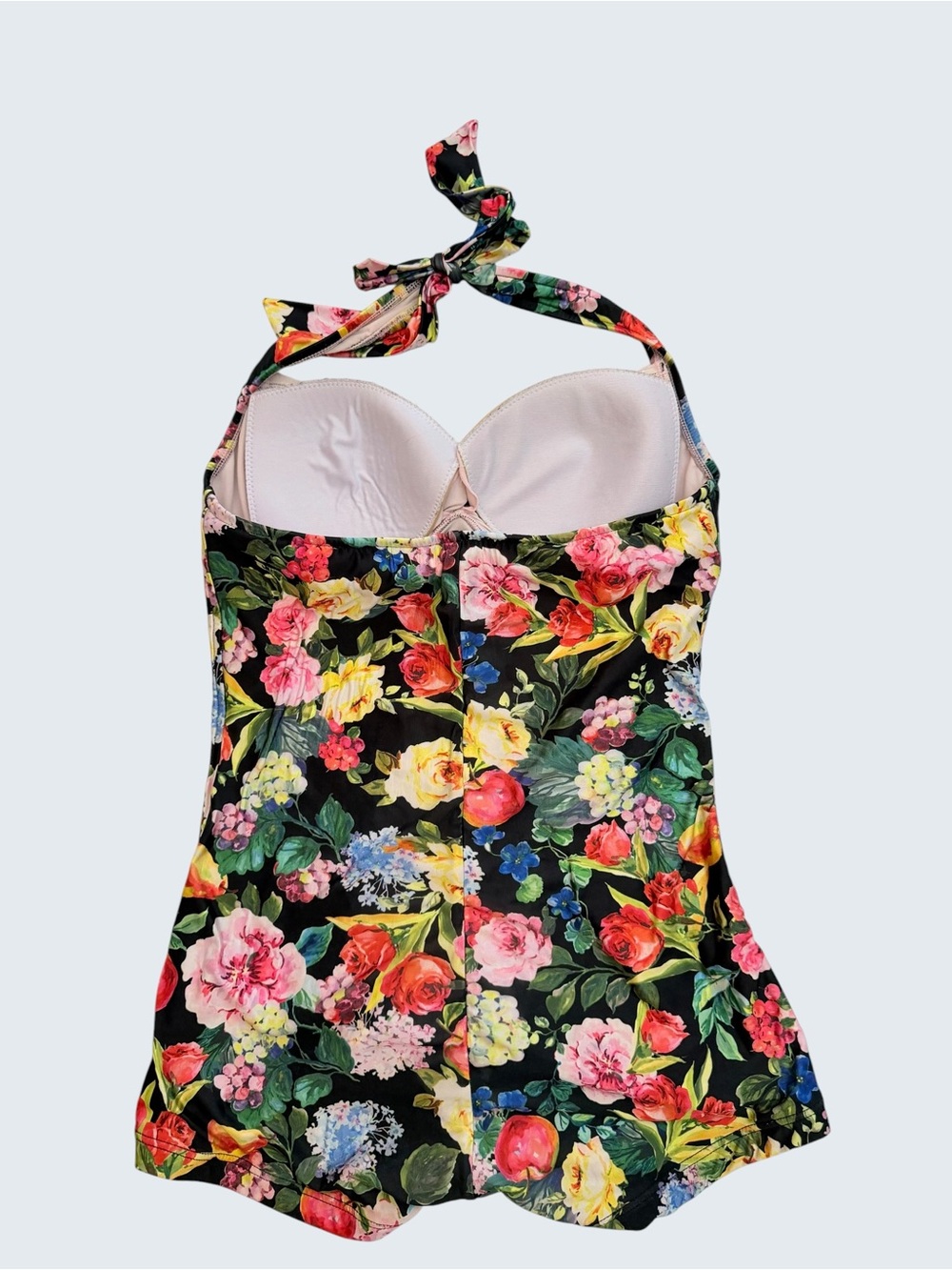 Sea Folly floral one piece halter tie swimsuit - Picture 5 of 10